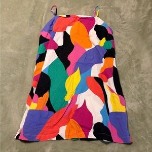 Multicolor linen Dress